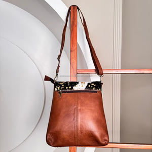 New Hair on Metallic <b>Crossbody</b> <b>Purse</b> Western Cowhide Handbag Premium High Quality Custom Genuine Leather Wholesale Women <b>Purse</b> - Product Image 5