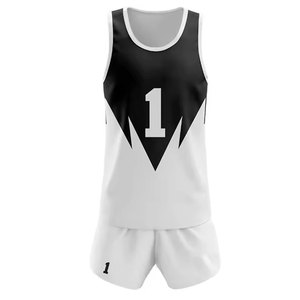 Uniforme de volley-ball sans manches à col en V, 100 % polyester, respirant, avec logo personnalisé de haute qualité, pour ensembles de vêtements de sport unisexes - Product Image 6