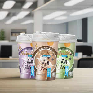 Té de burbujas Matcha orgánico fácil de preparar con azúcar moreno y sabores a taro, juego de 3 tazas - Product Image 3