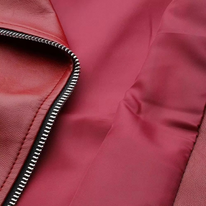 New Arrival Hot Sale Oversized Double-layer Collar Oversized <b>Leather</b> <b>Jacket</b> Coat <b>Real</b> Sheepskin <b>Leather</b> <b>Jacket</b> for Women - Product Image 5