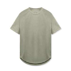 T-shirt en coton épais tricoté pour homme, personnalisé avec logo sérigraphié, séchage rapide, coupe ajustée, manches courtes, ourlet arrondi, maille respirante - Product Image 3