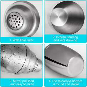 Kit de barman professionnel moderne Bold Blossom, ensemble de matériel de bar haut de gamme, fabrication artisanale, acier inoxydable durable, outils pour cocktails, shaker à cocktails - Product Image 4