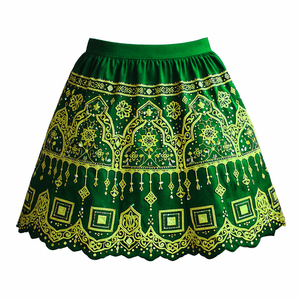 Women Casual Floral Ruffle <b>Mini</b> Embroidered High Quality Polynesian Tribal Clothing Flowy One-Shoulder - Product Image 6