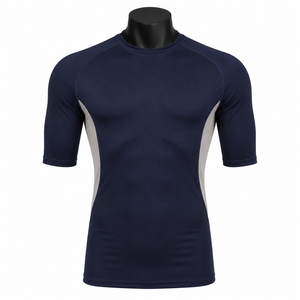 Camiseta de Compresión Personalizada para Hombre, Manga Corta, Secado Rápido, para Gimnasio, Fitness, Protección contra Rozaduras, Entrenamiento Atlético, Ropa Deportiva - Product Image 1