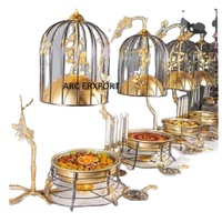 Décoration moderne en métal doré, nouvel ensemble de plats à Chafing pour mariage et hôtel Standard