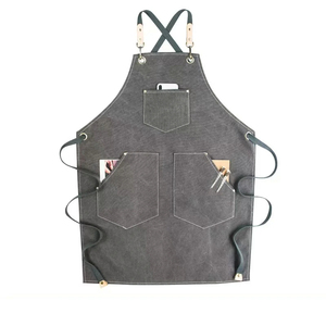 Delantal de Trabajo HARAZ INTERNATIONAL HRE-91 Unisex de Cuero Genuino Marrón, Diseño Cruzado en la Espalda, Antipolvo, Detectable por Rayos X, Profesional - Product Image 5