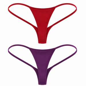 Lot de 5 culottes bikini sans couture pour femme, taille mi-haute, couleur unie, ultra-fines, en tricot Spandex/Coton, lavables en machine, lingerie sexy - Product Image 6