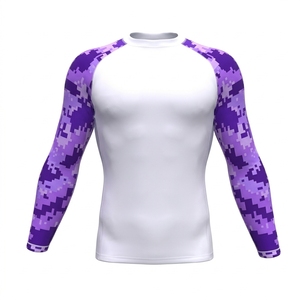 Premium <b>Black</b> Mens Rash Guard Long Sleeve Plain <b>Compression</b> <b>Shirt</b> Custom Logo BJJ Grappling Training Sportswear Manufacturer - Product Image 3