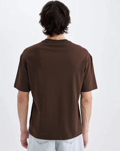 เสื้อยืดคอกลมผู้ชายแบบใหม่ พิมพ์ลายโลโก้ตามสั่ง สีตามสั่ง ไหล่ตก ทรงฮิปฮอป ระบายอากาศได้ดี เป็นมิตรกับสิ่งแวดล้อม - Product Image 2