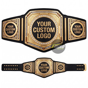 Custom Leather Championship Belt Gold <b>Wrestling</b> Belt Professional Martial Arts Title Belt for Kung Fu Jiu-Jitsu Taekwondo Belts - Product Image 2