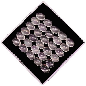 Cabochon ovale en quartz rose naturel 14mm 10mm, pierres précieuses en quartz rose en vrac, prix de gros, lot en vrac pour la fabrication de bijoux - Product Image 3