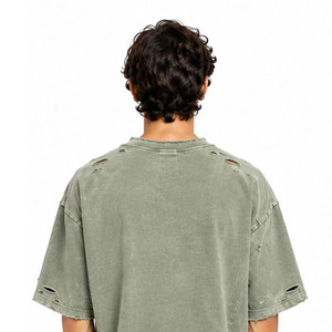T-shirt surdimensionné pour homme 100 % coton, col rond, décontracté, vêtement de tous les jours, coupe ample et confortable, moderne et de qualité supérieure - Product Image 5
