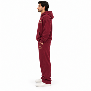 Conjunto Deportivo con Sudadera y Pantalones de Chándal Estampados OEM, Corte Holgado, 100% Algodón, Ropa Deportiva Informal para Entrenamiento de Invierno - Product Image 2