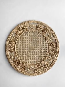 Gracefully Handcrafted Caracol Coasters Rattan Natural Swirl Openwork Soft Fiber Heat Insulation Cup <b>Protectors</b> Boho Kitchen - Product Image 1