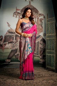Drape <b>Yourself</b> in Elegance Make Every Moment Royal Indulge in Timeless Grace Saree Silk Nett Fabric Heavy Premium Soft Silk - Product Image 3