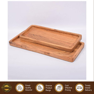 Nuevas Tablas de Servir Rectangulares de Madera de Acacia de Diseño Moderno y Alta Calidad, Aptas para Alimentos, para Fiestas de Barbacoa y Buffet - Product Image 2