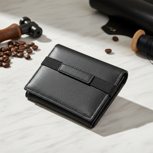 Portefeuille fin pour homme WRIZA RFID Safe |   Portefeuille minimaliste en cuir véritable 6 compartiments |   Design compact et élégant pour un usage quotidien, ouverture courte - Product Image 1