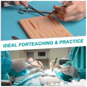 Kit complet de suture orthopédique pour étudiants en médecine vétérinaire, incluant un coussin en silicone réaliste et un manuel pour les hôpitaux - Product Image 5