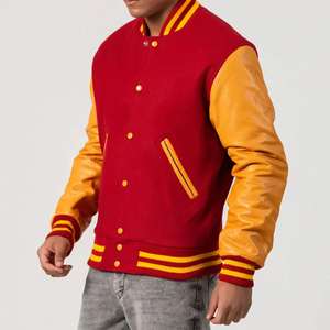 Chaqueta Varsity Roja Personalizada de Lana y Cuero con Bordado Chenille, Fabricante Mayorista de Chaquetas Varsity para Hombre con Logotipo Personalizado - Product Image 2