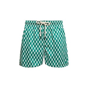 <b>Mens</b> Green Geometric Swim <b>Trunks</b> Quick Dry Beach Shorts Drawstring Summer Board Shorts OEM Wholesale <b>Mens</b> Printed Swim <b>Trunks</b> - Product Image 5