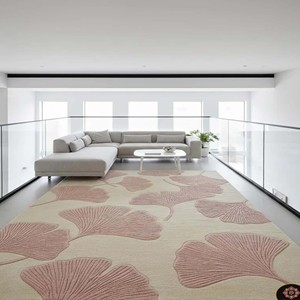 Alfombra de Hojas de Ginkgo, Hecha a Mano con Lana, Decoración Japonesa, Alfombra Zen para Dormitorio, Alfombra Botánica, Arte Inspirado en la Naturaleza, Sala de Estar Moderna y Orgánica - Product Image 5