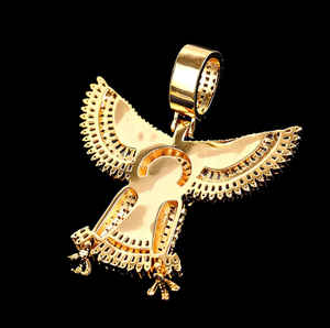 Colgante de Búho con Moissanita, Chapado en Oro, Plata 925, Estilo Hip Hop, para Hombre y Mujer - Product Image 4