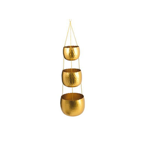 Macetero Colgante Triple de Hierro Premium Diseñado para Arreglos de Jardín Sofisticados - Product Image 3