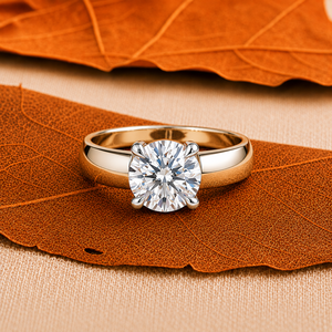 Luxury 1 carat <b>Round</b> Brilliant Cut Lab Grown Diamond Engagement Ring Women's Classic Style IGI Certified E Color - Product Image 6