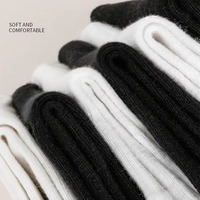 Chaussettes mi-mollet en coton tricoté pour femme, blanches, respirantes, écologiques, antibactériennes, antidérapantes, en fil bouclé, CLASSE 1, automne, intérieur
