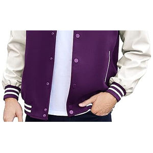 Oversize Baseball Jackets Embroidery in 100% Wool Stylish Casual Wear Letterman Jackets for <b>Men</b> Made in Pakistan - Product Image 5