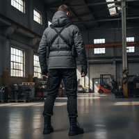 Blouson tactique mat coupe-vent enduit, style Techwear, avec boucles et sangles fonctionnelles, pour homme, survie en extérieur, col montant