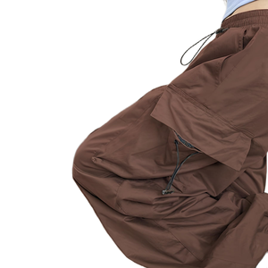 Custom Logo Breathable Mid Waist Winter Cargo Pants Women Oversized Fashion Streetwear <b>Trousers</b> Loose Fit Pants with Pockets - Product Image 6