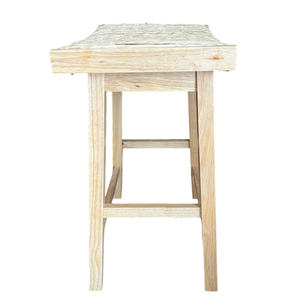 Eco Weave Handwoven Seagrass Stable Counter Stool Dining <b>Chair</b> Solid <b>Wood</b> Modern Simple <b>Kitchen</b> Living Room Furniture - Product Image 1