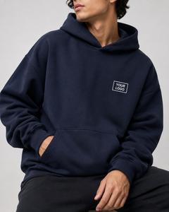 Sudadera con Capucha Holgada para Hombre, de Felpa, con Bolsillo Frontal, Informal, de Algodón Tejido, Ecológica, Transpirable, para Invierno - Product Image 1