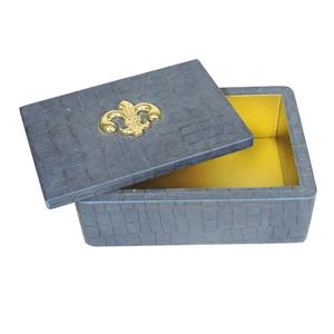 Venta al por mayor Rectangular gris PU cuero caja de embalaje de regalo cajas de joyería en forma Rectangular para almacenamiento de joyas - Product Image 2