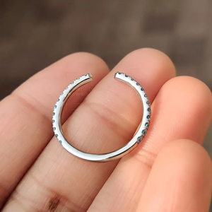 Elegante Anillo de Diamantes de Corte Redondo con Moissanita Color Verde Azulado, Chapado en Oro, Anillo de Promesa para Mujer, Joyería Fina para Regalo de Boda - Product Image 4