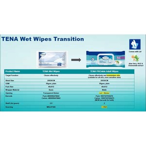 Toallitas Húmedas para Adultos TENA Gentle Clean, 40 Unidades x 12 - Product Image 2