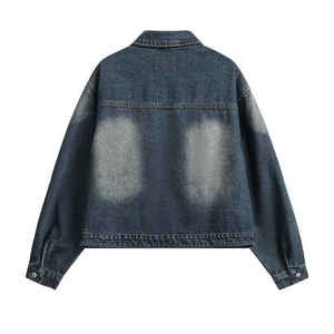 Chaqueta Vaquera Personalizada al por Mayor para Hombre, Chaqueta de Invierno de Algodón de la Mejor Calidad, Estilo Casual, Impresión Digital, Tallas Grandes - Product Image 2