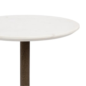 Chic Round End <b>Table</b> Sleek Top Elegant Tripod Base Compact Space Saving Design Sturdy Support Ideal for Modern Living Rooms - Product Image 2