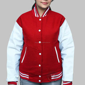 Veste universitaire de haute qualité pour hommes hiver chaud laine cuir style lycée fermeture à bouton broderie personnalisée baseball - Product Image 6