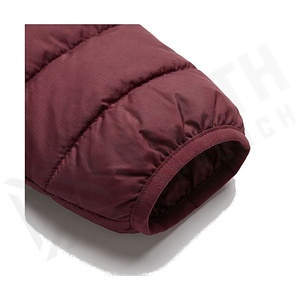 Hooded Quilted Waterproof <b>Bubble</b> Jacket Black Full Sleeve Winter Windproof Cotton Shell Knitted Fabric Polyester Filling Stand - Product Image 6