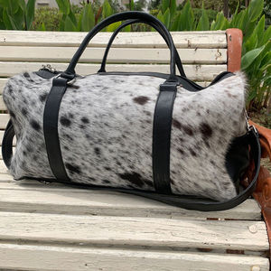 Sac de voyage en cuir de vachette, style personnalisé, sac de voyage en toile - Product Image 2