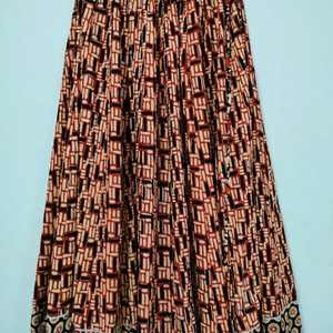 Falda Midi con Estampado Floral para Mujer, Estilo Vintage, Tejido de Algodón, con Cordón Ajustable, Transpirable, con Diseño de Lirios, para Vacaciones de Verano - Product Image 4