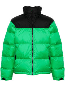 <b>Top</b> Trendy <b>Men's</b> Burgundy Color Blocking Puffer Jacket Stand Collar Zipper Closure Windproof Casual Winter Jacket Regular Length - Product Image 5