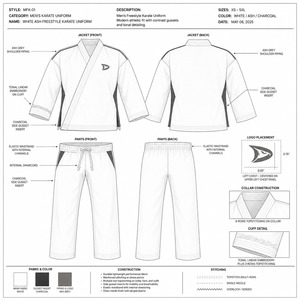 White Karate Gi Uniform 100% Cotton Durable Regular Fit Adult Unisex Martial <b>Arts</b> Wear - Product Image 6