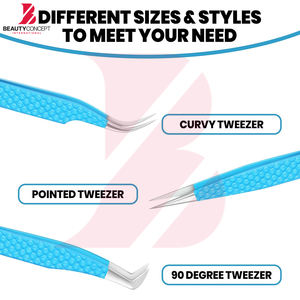 Pinces à cils pour extensions de cils, pinces à pointe fine pour femmes, pinces à cils pour greffe d'extensions - Product Image 4