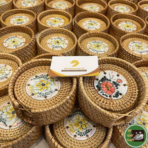 Bandeja de mimbre/trenzado de ratán natural para colocar bebidas en la mesa, decoración del hogar, artesanía de Vietnam, exportación, pedido al por mayor - Product Image 4