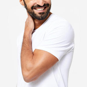 T-shirt de fitness en coton pour hommes 100 Sportee - Blanc - Product Image 4