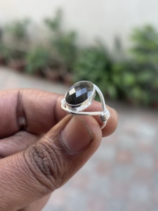 Anillo de Labradorita Natural de Primera Calidad, Forma de Paz, Plata de Ley 925, Hecho a Mano, Joyería Clásica para Regalo de Boda - Product Image 4