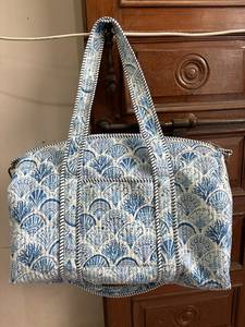 Nouveau design, sac fourre-tout matelassé bohème floral sur mesure, grand sac de voyage en coton pour femmes et voyages - Product Image 3